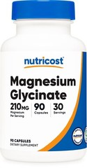 Nutricost Magnesium Glycinate Capsules (90 Capsules, 210 mg Per Serving)