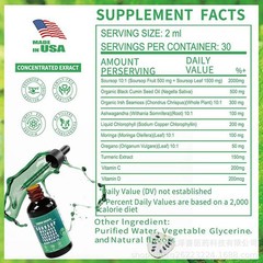 Soursop Vyxion Bitters Herbal Drops 10 in 1 Liquid Extracts for Overall Health