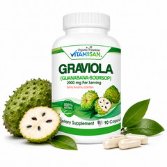 Soursop GRAVIOLA EXTRACT 2000 mg 45days Guanabana Annona Antioxidant 90 capsules