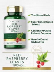 Red Raspberry Leaf Capsules | 1200mg | 120 Count | Non-GMO | by Carlyle