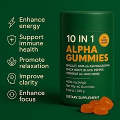 True Alpha Gummies 10 In 1 For Men | 4000mg Himalayan Alpha Shilajit Gummies …