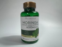 Moringa Oleifera Capsules 6000 mg 180 Count | Green Superfood by Carlyle 3 Pack