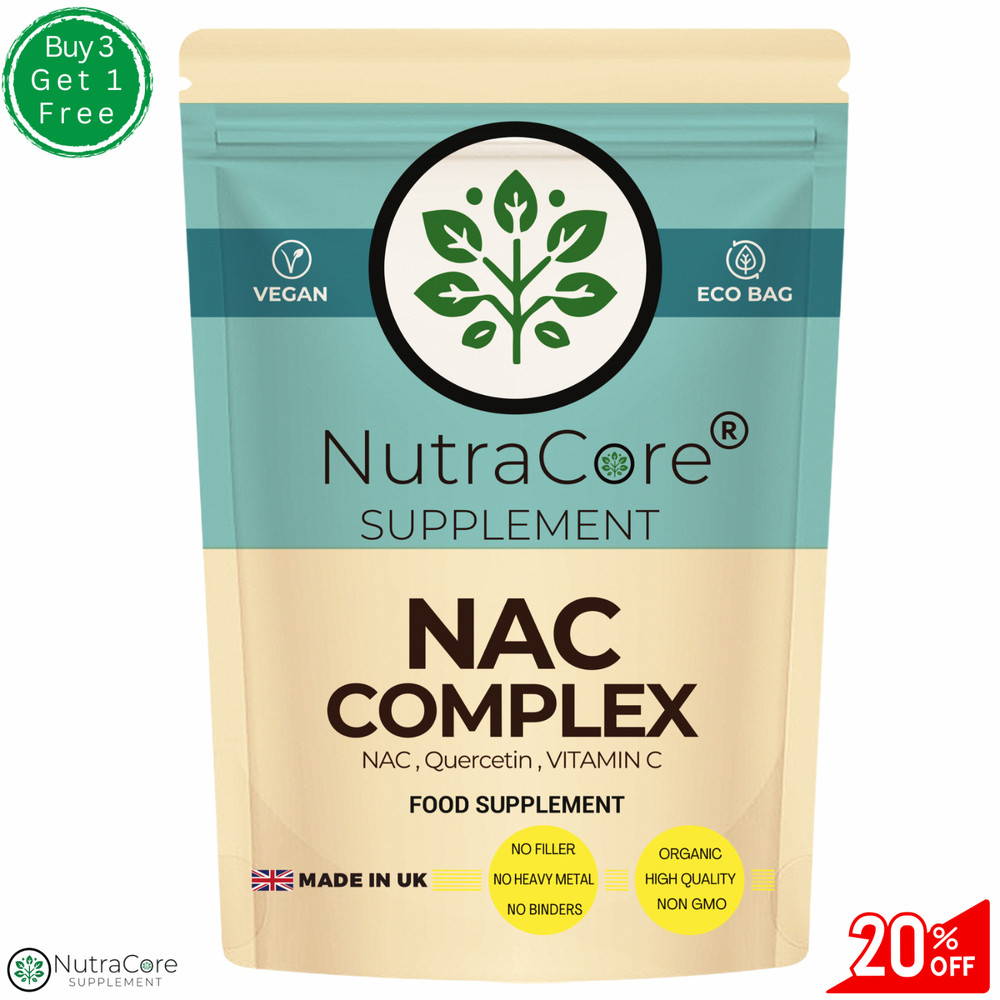 NAC Complex Capsules-800mg (240mg Quercetin,240mg Vitamin C) Lung & Liver-90Caps
