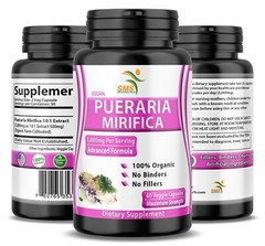 Pueraria Mirifica 5000mg Dietary Supplement Organic 120 Capsule For Women, Trans