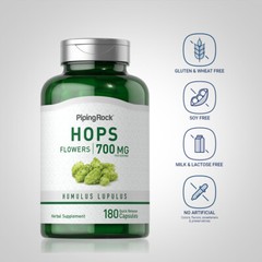 Hops Flower Extract Supplement 700mg | 180 Capsules | by Piping Rock