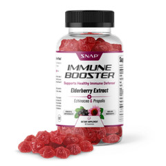 Organic Elderberry Gummies Chews Immune Support Supplement with Vitamin C – 60ct