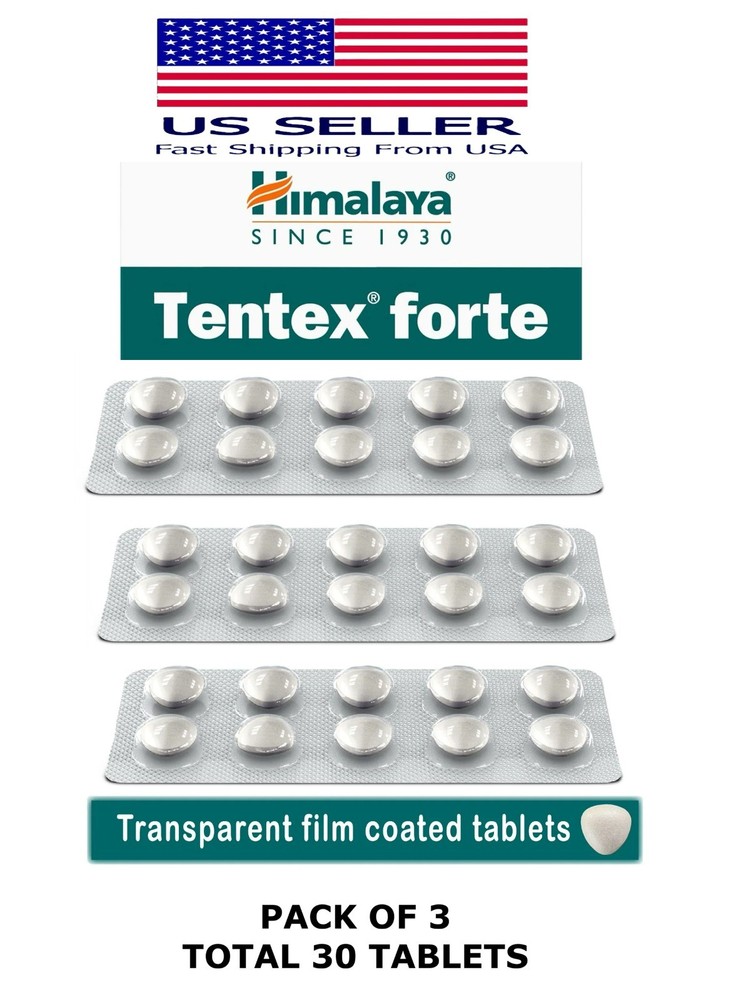 Tentex Forte Himalaya 10 Tablets USA Seller Free Shipping (Strip Of 3)