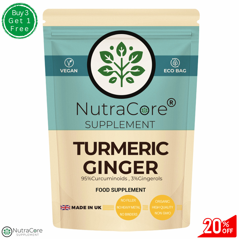 ”Turmeric+Ginger” Caps 500mg-(90%Curcuminoids&3%ginger)-Energy&Digestion-90Cap