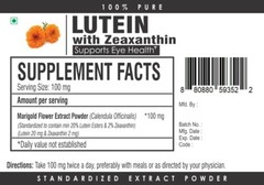 Lutein with Zeaxanthin 20% Marigold Extract Powder Eye Health Supplement