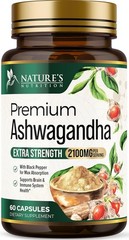 Ashwagandha Supplements – 2100mg Capsule for 60 Count (Pack of 1)