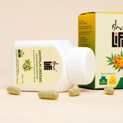 Isha Life Neem & Turmeric Powder in Veg Capsules Combo Pack (100 Caps Each)