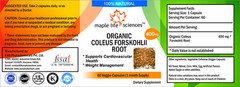 ORGANIC Coleus Forskohlii Root Capsules Pure & High
