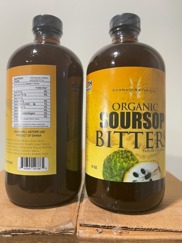 Soursop Living Bitters (Herboganic) 100% Natural 16 oz