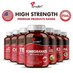 Pomegranate Extract Punica Granatum 500mg Capsules – 90 Pills – immunity