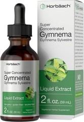 Gymnema Sylvestre Liquid Extract 2 fl oz Alcohol-Free Drops, Super Concentrated