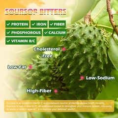 Soursop Graviola Extract with Sea Moss & Black Seed Oil Vegan, Gluten-Free