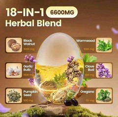 Wormwood Black Walnut Clove Softgels 240 Count 18-in-1 Herbal Blend 6600mg