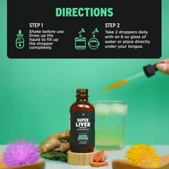 LUXRY Herbal Liquid Drops with Milk Thistle & Turmeric, Super Liver liver detox