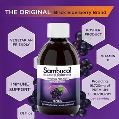 Sambucol Black Elderberry Syrup Original 7.8 Fl Oz (Pack of 1),