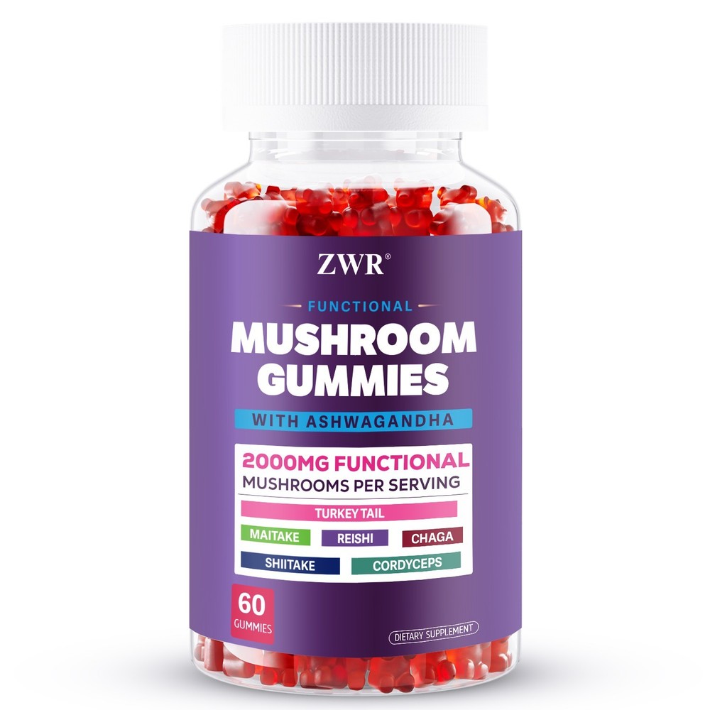 Mushroom Adaptogen Gummies – Reishi, Cordyceps, Chaga, Turkey Tail