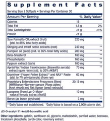 ULTRA PROSTATE FORMULA SAW PALMETTO 3 BOTTLES 180 Softgels LIFE EXTENSION