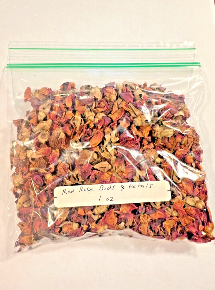 Red Rose Buds & Petals 1 Oz. Whole Flower USDA Certified Organic Rosa Centifolia