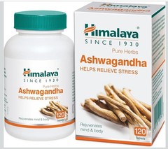 Himalaya Ashwagandha 600 Pills Organic Herbals Vegetarian Botanical 100% Herbs.