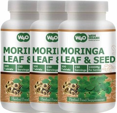 Moringa Oleifera Leaf & Seed Powder 80:20 – 300 Tablets, 1000mg, 150 Servings
