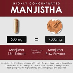Manjistha Extract Powder 120 Capsules
