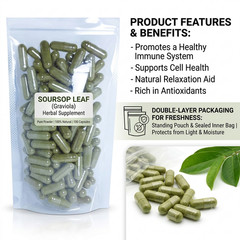 Soursop Leaf Capsules 100Count Herbal Dietary Supplement Natural 2 Pack