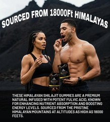 Shilajit Gummie, Himalayan Natural Shilajit Gummies, No Added Sugar with Ashwaga