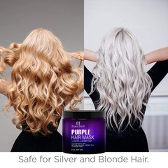 Botanic Hearth Purple Hair Mask | For Blonde, Silver And 8 Fl Oz (Pack of 1)