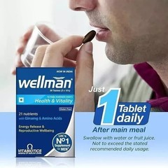 Multivitamin From Wellman For Daily Use Pack of 30 tablets free Shipping F474
