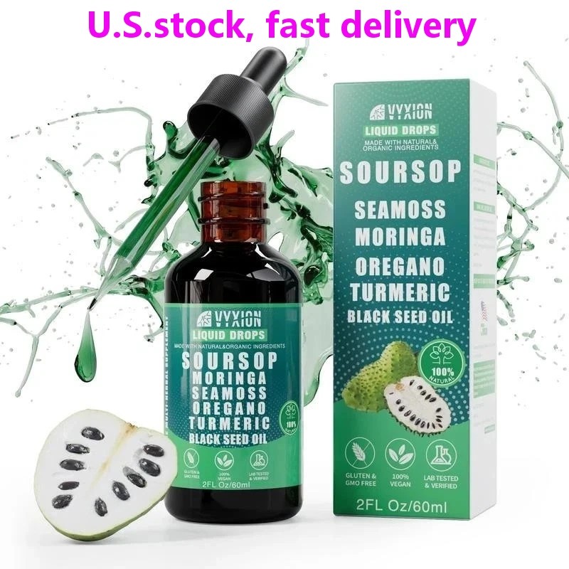 Soursop Liquid Drops – Sea Moss, Moringa, Oregano, Turmeric, Black Seed Oil