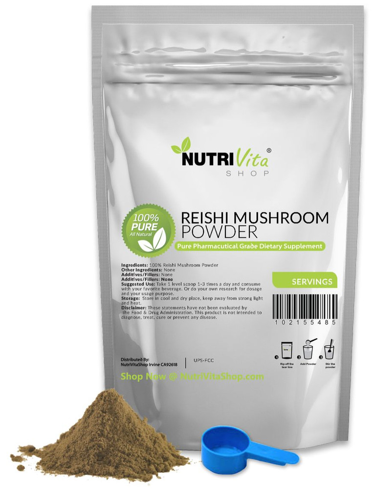2X 500g (1000g 2.2lb) NEW 100% PURE REISHI MUSHROOM POWDER DETOX ORGANIC GROWN