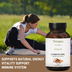 Cordyceps 1000mg – Mushroom Supplement – Energy & Immune Support,30/60/120 Caps