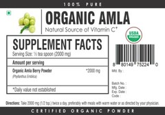 Organic Amla Powder Indian Gooseberry Natural Vitamin C Antioxidant Skin Hair