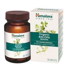 Organic Bacopa Brahmi Himalaya 30 Caplet Mental Wellness Support For Men & Women