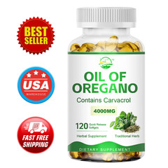 120 Capsules Oregano Oil Premium Formula 4000mg Organic Extract Immune Support