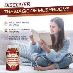 2 bottles of lion meat mushroom complex support memory attention intelligence