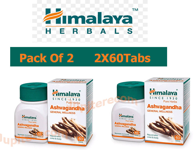 2X Himalaya Ashwagandha Ashvagandha General Wellness 2*60 = 120 TABS