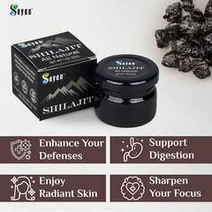 Sayan Pure Shilajit Resin 1oz/25g, Glass Jar, 250 Servings