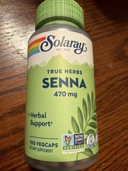 Solaray Senna Leaf, Veg Cap (Btl-Plastic) 470mg | 100ct EXP 10/27