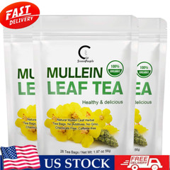 28D*3 Mullein Tea Bags, Herbal Tea, For Detox Lung Cleanse, Promote Digestion