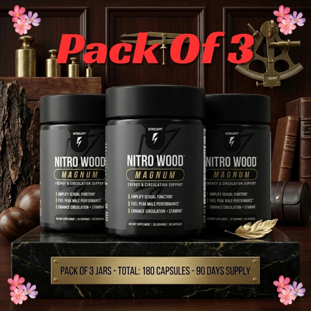 Nito Wood Magnum Inno Supps (3-PACK) Circulation, Stamina, Performance Enhancer