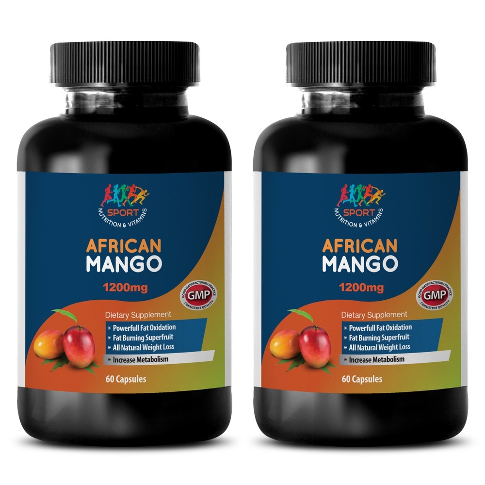 African Mango 1200 Appetite Suppressant Cleanse Extract 2 Bottles – 120 Capsules