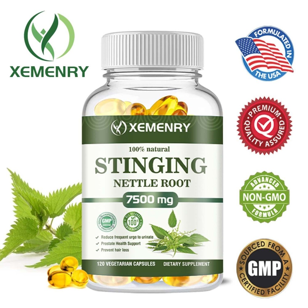 Stinging Nettle Root Capsules 7500mg – Support Prostate and Urinary Tract Health