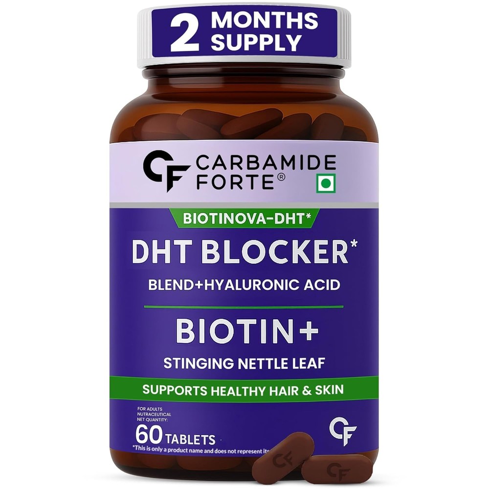 Carbamide Forte DHT Blocker with Biotin Tablets for Hair growth Scalp & Skin Hea