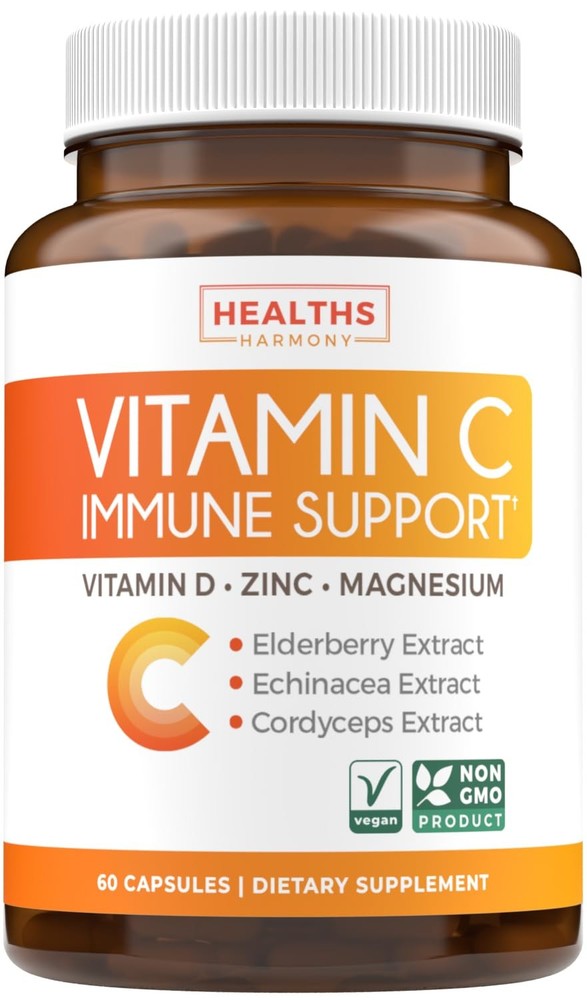 Vitamin C Immune Support Supplement – Boost Blend 60 Count (Pack of 1)