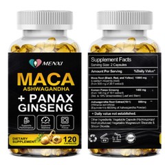 Male Health Capsules Maca Root 10000mg ,Peruvian Ginseng Extract for Men & Women